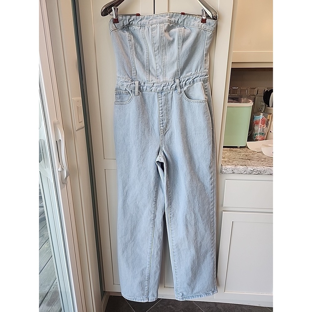 pretty little thing denim jumpsuit Sz 10